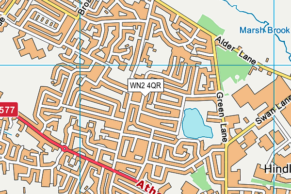 WN2 4QR map - OS VectorMap District (Ordnance Survey)