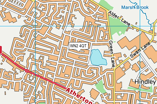 WN2 4QT map - OS VectorMap District (Ordnance Survey)