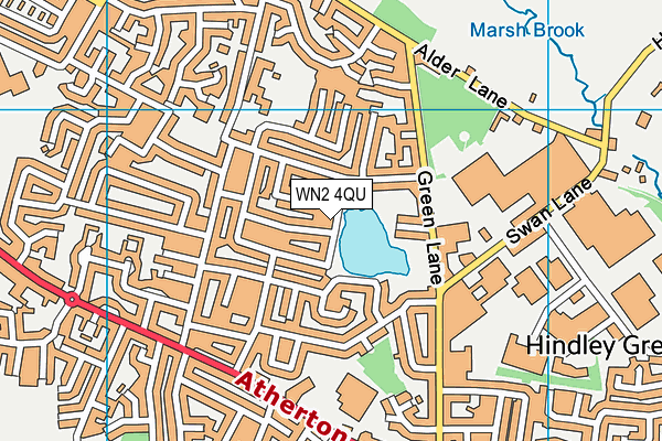 WN2 4QU map - OS VectorMap District (Ordnance Survey)