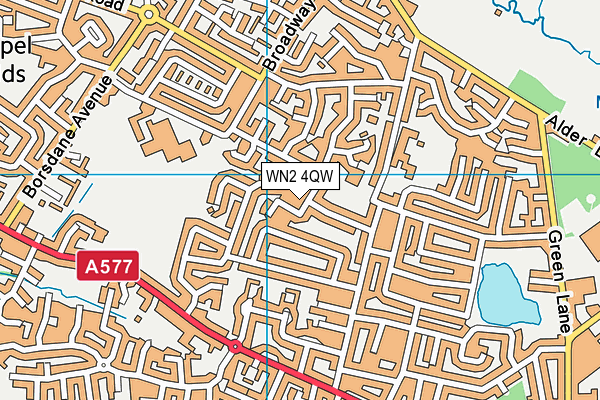 WN2 4QW map - OS VectorMap District (Ordnance Survey)