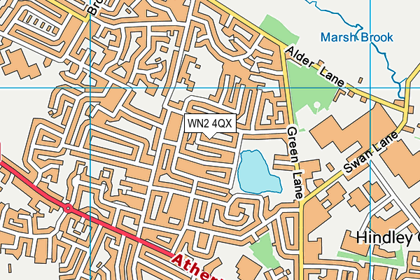 WN2 4QX map - OS VectorMap District (Ordnance Survey)