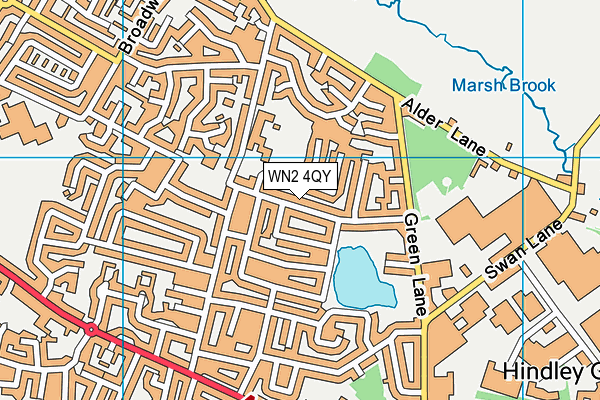 WN2 4QY map - OS VectorMap District (Ordnance Survey)