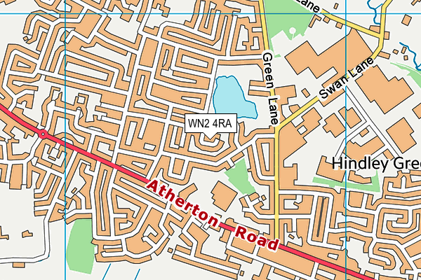 WN2 4RA map - OS VectorMap District (Ordnance Survey)