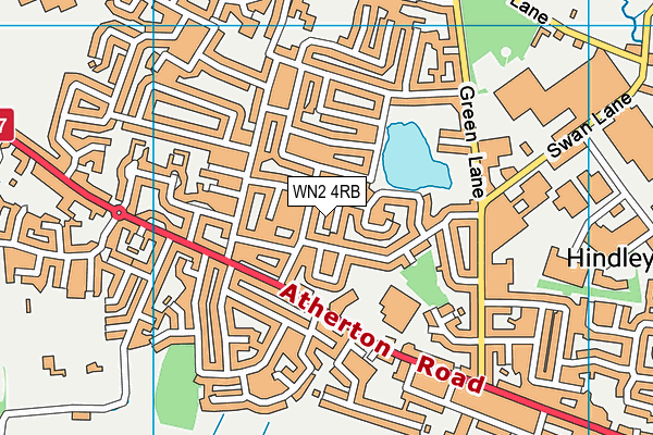 WN2 4RB map - OS VectorMap District (Ordnance Survey)