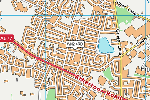 WN2 4RD map - OS VectorMap District (Ordnance Survey)