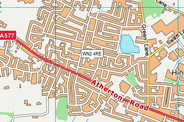 WN2 4RE map - OS VectorMap District (Ordnance Survey)