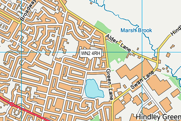 WN2 4RH map - OS VectorMap District (Ordnance Survey)