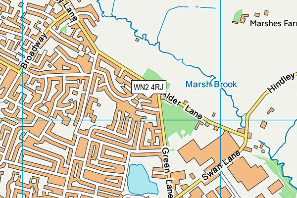 WN2 4RJ map - OS VectorMap District (Ordnance Survey)