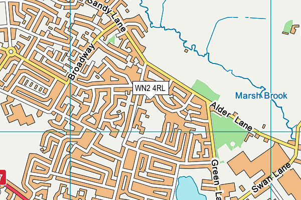 WN2 4RL map - OS VectorMap District (Ordnance Survey)