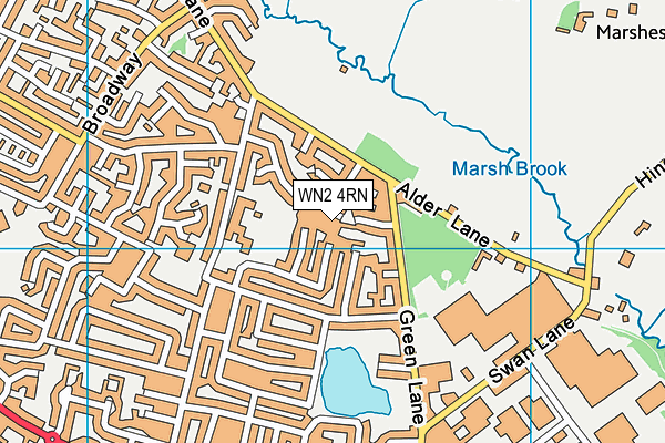 WN2 4RN map - OS VectorMap District (Ordnance Survey)