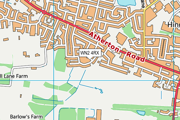 WN2 4RX map - OS VectorMap District (Ordnance Survey)