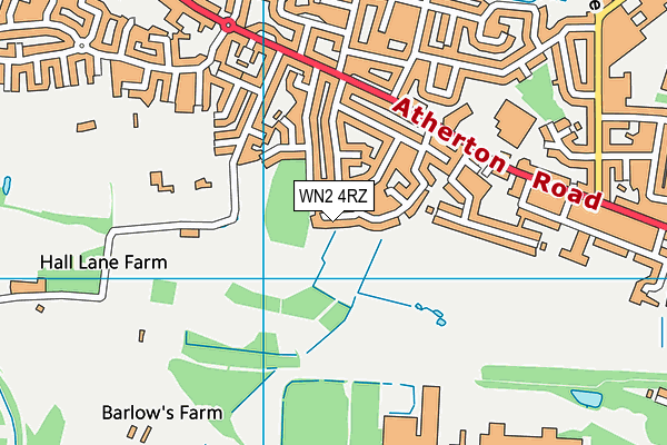 WN2 4RZ map - OS VectorMap District (Ordnance Survey)