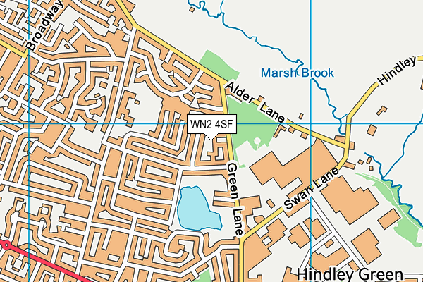 WN2 4SF map - OS VectorMap District (Ordnance Survey)