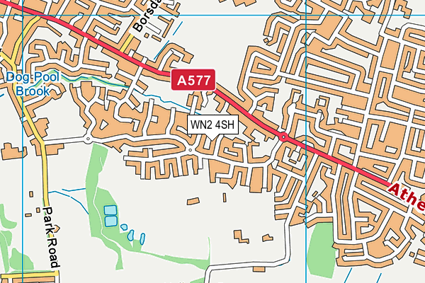 WN2 4SH map - OS VectorMap District (Ordnance Survey)