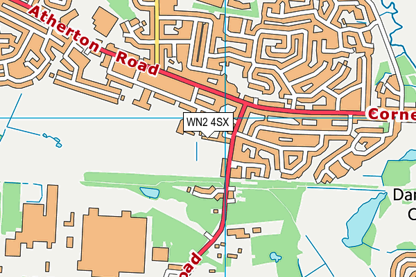 WN2 4SX map - OS VectorMap District (Ordnance Survey)