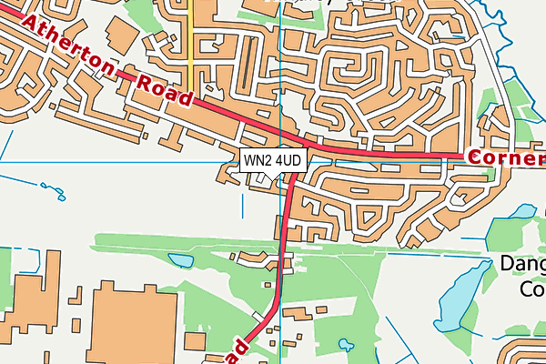 WN2 4UD map - OS VectorMap District (Ordnance Survey)