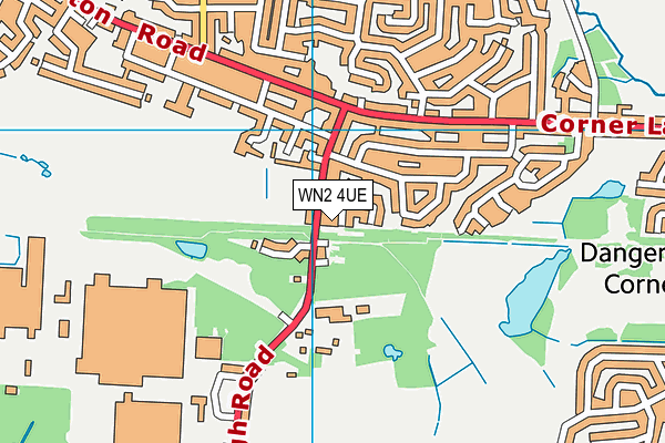 WN2 4UE map - OS VectorMap District (Ordnance Survey)