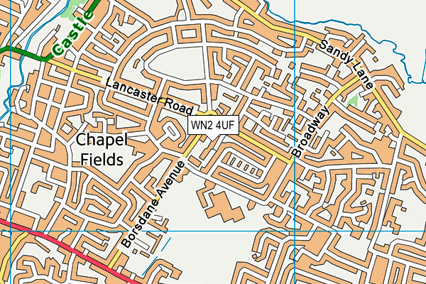WN2 4UF map - OS VectorMap District (Ordnance Survey)
