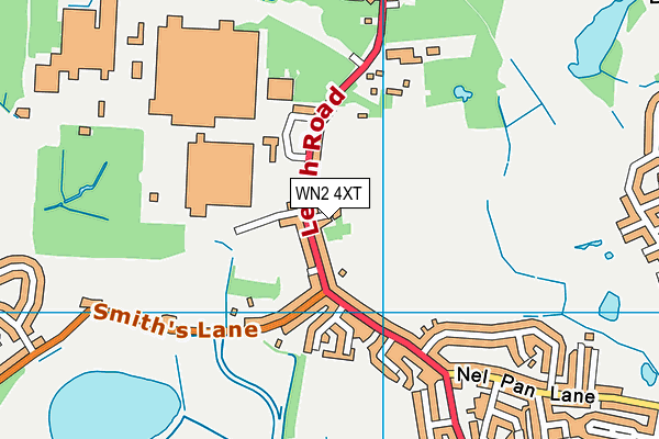 WN2 4XT map - OS VectorMap District (Ordnance Survey)