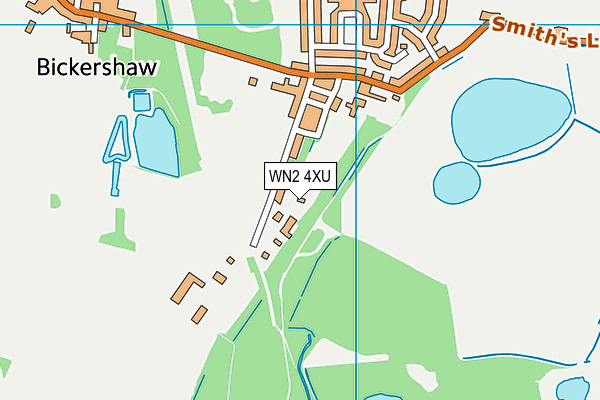 WN2 4XU map - OS VectorMap District (Ordnance Survey)