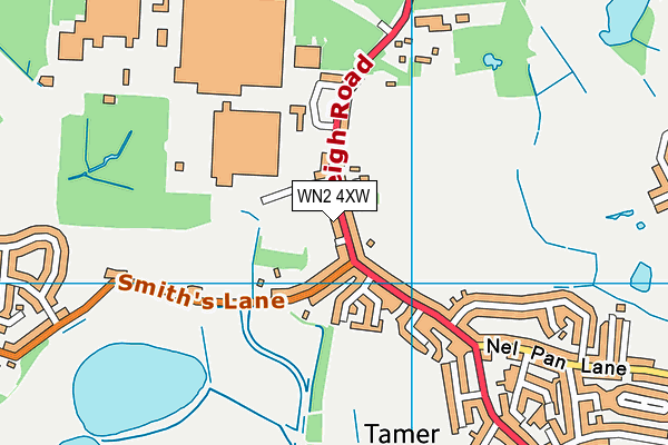 Brunswick Park (Hindley) map (WN2 4XW) - OS VectorMap District (Ordnance Survey)
