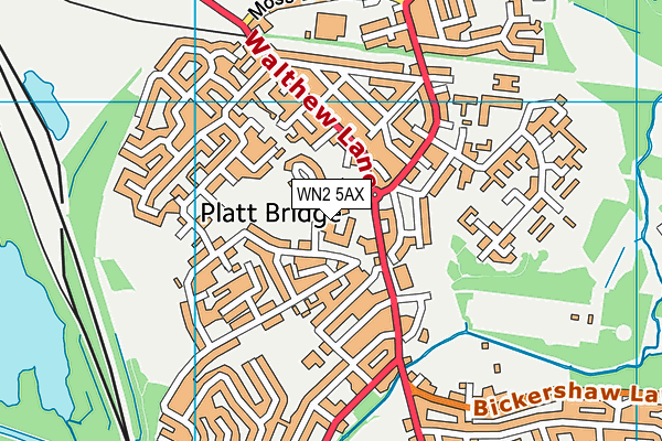 WN2 5AX map - OS VectorMap District (Ordnance Survey)