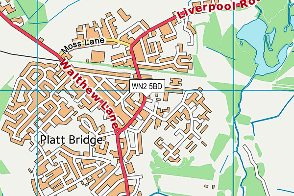 WN2 5BD map - OS VectorMap District (Ordnance Survey)