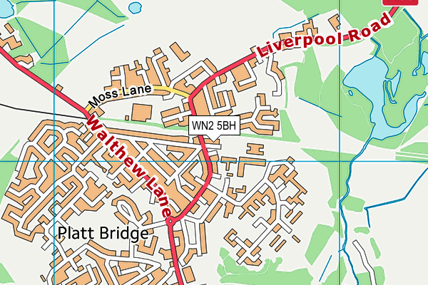 WN2 5BH map - OS VectorMap District (Ordnance Survey)