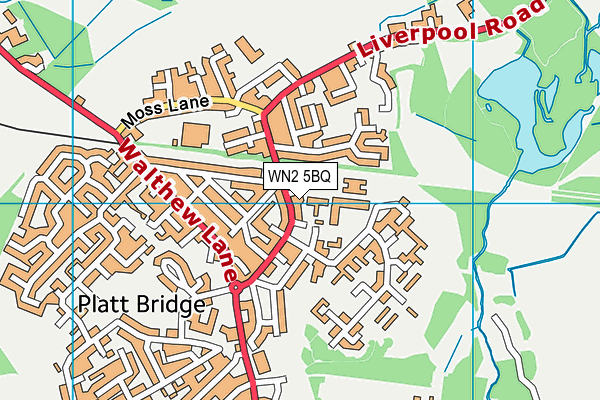WN2 5BQ map - OS VectorMap District (Ordnance Survey)