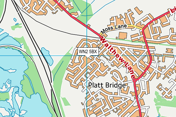 WN2 5BX map - OS VectorMap District (Ordnance Survey)