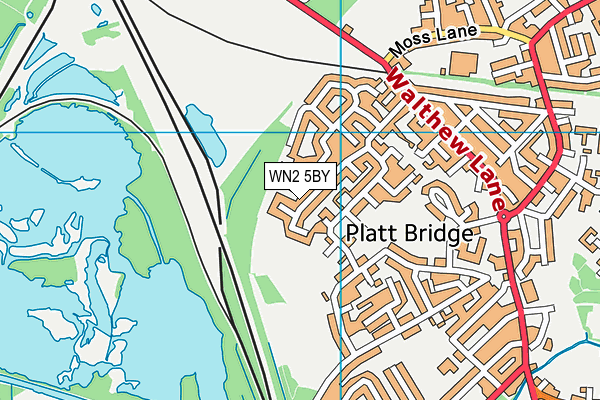 WN2 5BY map - OS VectorMap District (Ordnance Survey)