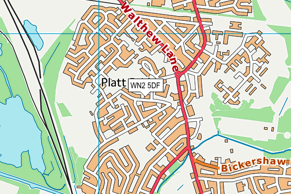WN2 5DF map - OS VectorMap District (Ordnance Survey)