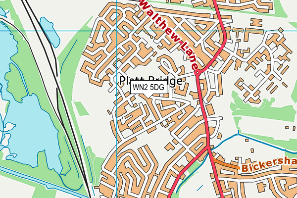WN2 5DG map - OS VectorMap District (Ordnance Survey)