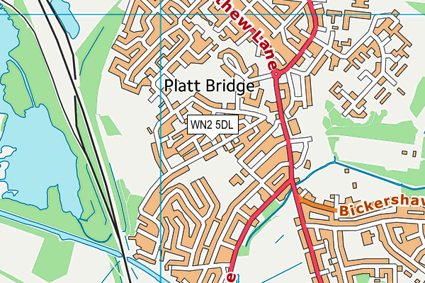 WN2 5DL map - OS VectorMap District (Ordnance Survey)