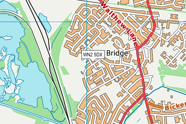 WN2 5DX map - OS VectorMap District (Ordnance Survey)