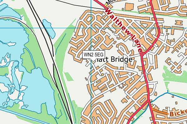WN2 5EG map - OS VectorMap District (Ordnance Survey)