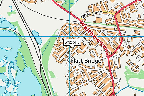 WN2 5HL map - OS VectorMap District (Ordnance Survey)