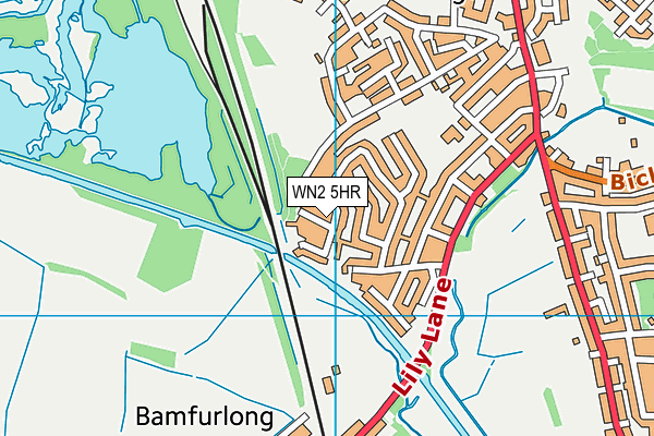 WN2 5HR map - OS VectorMap District (Ordnance Survey)