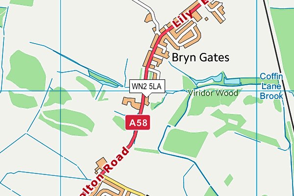 WN2 5LA map - OS VectorMap District (Ordnance Survey)