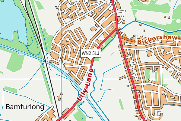 WN2 5LJ map - OS VectorMap District (Ordnance Survey)