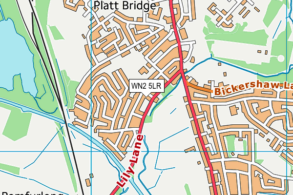 WN2 5LR map - OS VectorMap District (Ordnance Survey)