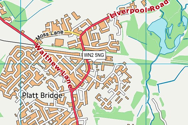 Platt Bridge Community  School map (WN2 5NG) - OS VectorMap District (Ordnance Survey)