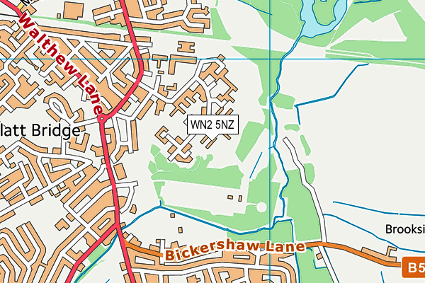 WN2 5NZ map - OS VectorMap District (Ordnance Survey)