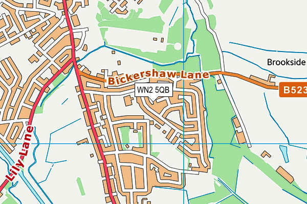 WN2 5QB map - OS VectorMap District (Ordnance Survey)