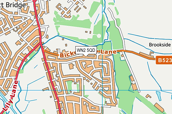 WN2 5QD map - OS VectorMap District (Ordnance Survey)