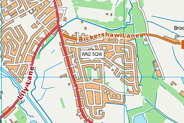 WN2 5QW map - OS VectorMap District (Ordnance Survey)