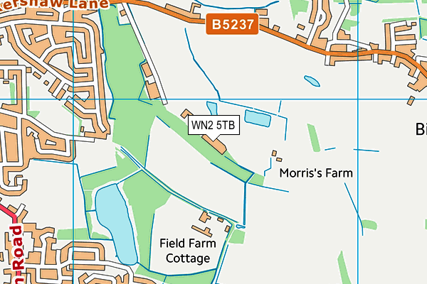 WN2 5TB map - OS VectorMap District (Ordnance Survey)