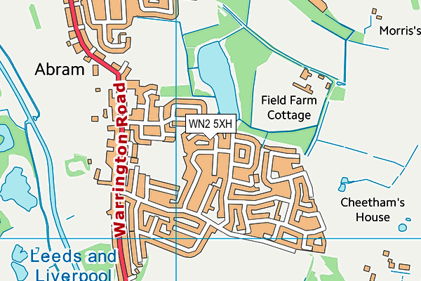 WN2 5XH map - OS VectorMap District (Ordnance Survey)