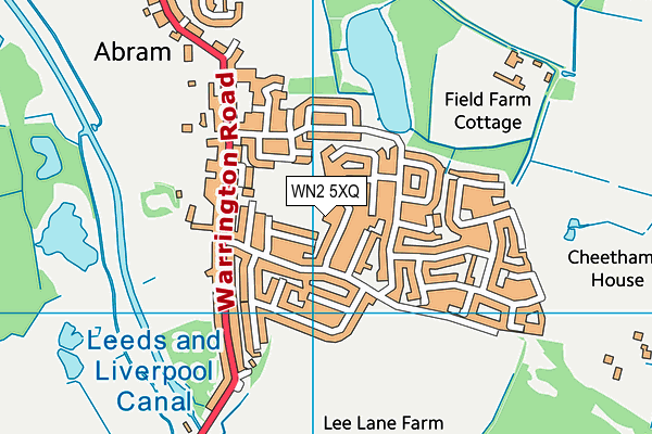 WN2 5XQ map - OS VectorMap District (Ordnance Survey)