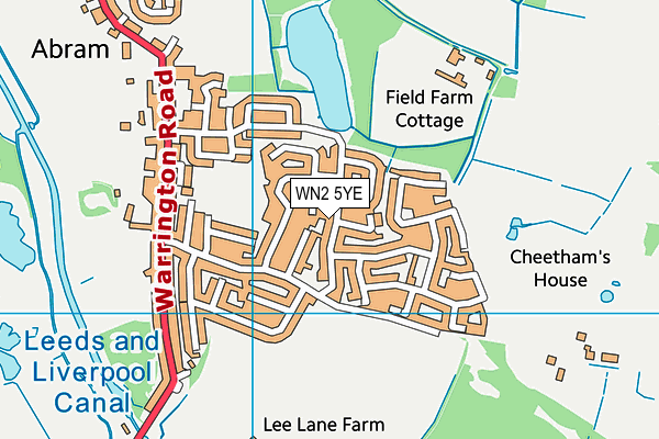 WN2 5YE map - OS VectorMap District (Ordnance Survey)